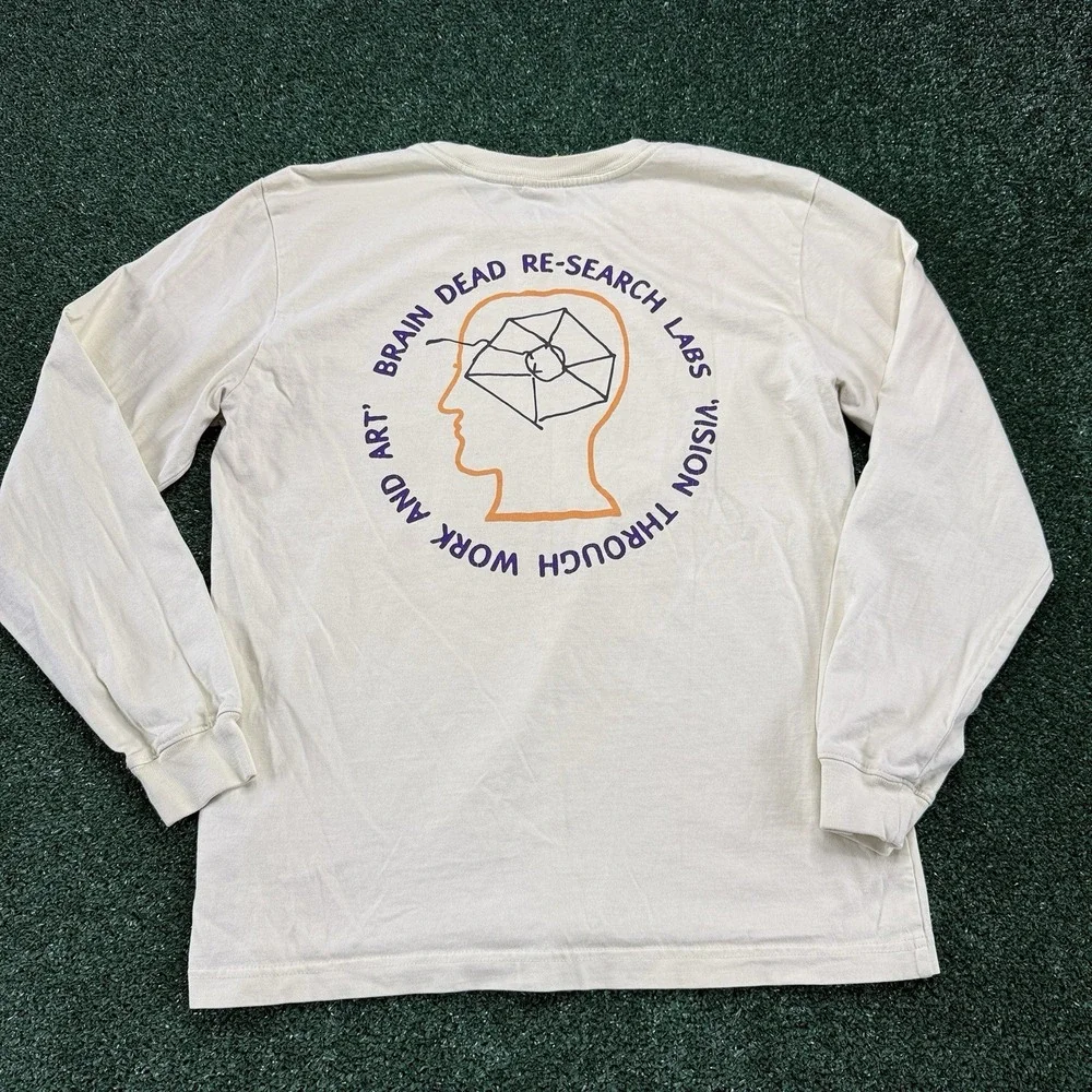 The North Face Brain Dead Re-Search Labs Men's Graphic Tee Long Sleeve Medium